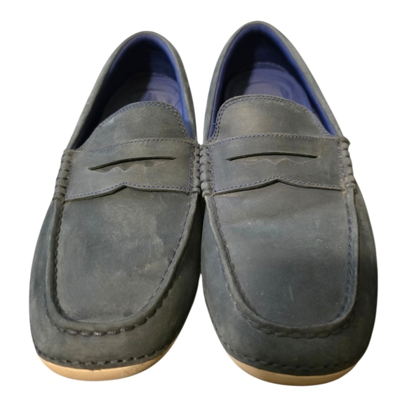 COLE HAAN MotoGrand Blue Nubuck Penny Loafer Driving Shoe -‎ Size 8 1/2 main image 5